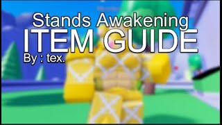 Stands Awakening Rare Item Guide  Stands Awakening [upl. by Gere]