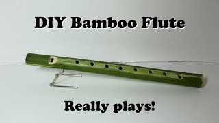 DIY Bamboo Flute Simple and free [upl. by Truscott88]