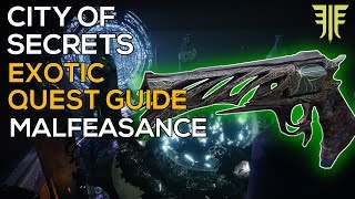 Destiny 2  EASY Taken BossesMini Bosses  City of Secrets  Malfeasance Exotic Quest Guide [upl. by Terrene991]