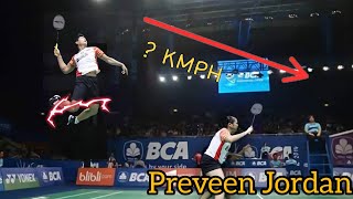 Best Smasher in Badminton  PRAVEEN JORDAN  Badminton Smash HD [upl. by Ithsav364]