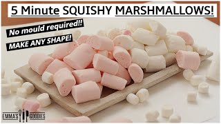 5 Minute HOMEMADE MARSHMALLOWS  Squishy amp Satisfying Marshmallow recipe  EASY [upl. by Salas]