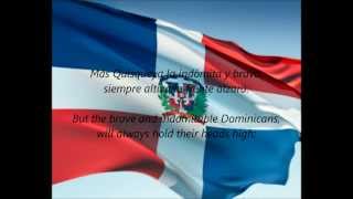 Dominican National Anthem  quotQuisqueyanos Valientesquot ESEN [upl. by Nanor]