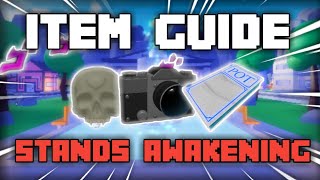 Item Guide  Stands Awakening pin comments for some updates [upl. by Timothy279]