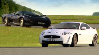 Jaguar XK RS vs Jaguar XJ220  Fifth Gear [upl. by Fihsak]