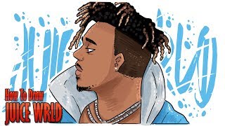 How To Draw JUICE WRLD step by step [upl. by Lelith320]