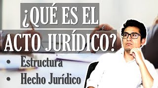 EL ACTO JURÍDICO  Hecho Jurídico  Estructura del acto jurídico [upl. by Melisenda]