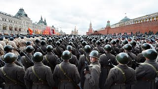 Russian Military Parade 1945 Remastered The First Victory Parade on Red Square English T [upl. by Syah254]