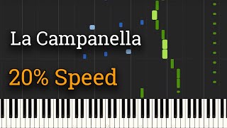 Liszt  La Campanella Slow Piano Tutorial 20 Speed [upl. by Wit]