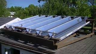 Solar Parabolic Reflector Collector Pool Water Heater [upl. by Nadean143]