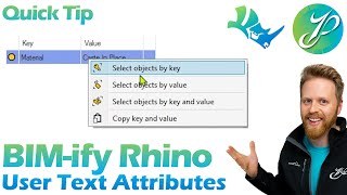 How to Add Custom Properties to your Rhino Model  7fold Quick Tips [upl. by Aiclid]