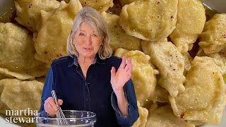 Martha Stewart Makes Pierogi From Big Martha’s Recipe  Homeschool with Martha  Everyday Food [upl. by Yllier]