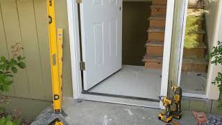 Jeld Wen Front Door Installation  Really crappy products and craftsmanship PART 1 [upl. by Aramal]