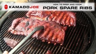 Kamado Joe  How to Prep and Cook Pork Ribs [upl. by Constantine]