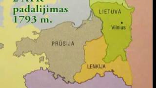 Lietuvos sienos 10092009  LDK žemėlapiai History and borders of Lithuania [upl. by Oinotnas]