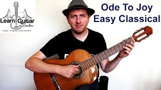 Ode To Joy  Easy Beginners Classical Guitar Tutorial  Beethoven  Drue James [upl. by Hepza]