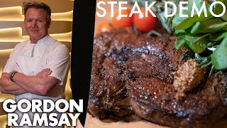 Gordon Ramsay Shows a NFL Star How To Make The Perfect Ribeye [upl. by Treblih593]