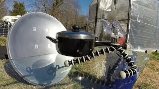 Parabolic Satellite Dish Conversion  Solar Cooker [upl. by Damien]