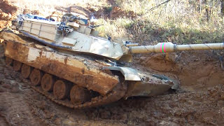 M1 Abrams Tank Stuck in Mud  M1A1 OFF Roading [upl. by Starks659]