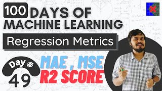 Regression Metrics  MSE MAE amp RMSE  R2 Score amp Adjusted R2 Score [upl. by Bamberger766]