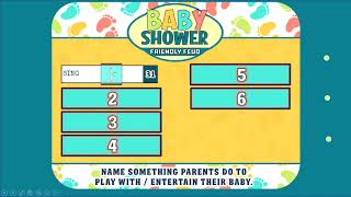 Baby Shower Friendly Feud Game [upl. by Cloe]