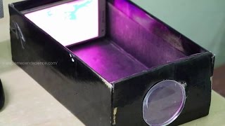 Making HD Film Projector using Smartphone amp Shoe Box at Home [upl. by Aiuqes]