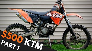 How To Flip Dirt Bikes for Profit  KTM Build Part 1 [upl. by Aicire]