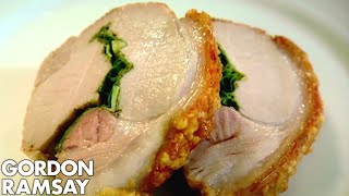 Roasted Rolled Pork Loin with Lemon and Sage  Gordon Ramsay [upl. by Kirt204]