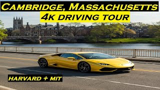 Cambridge Massachusetts  4k Driving Tour  Harvard  MIT [upl. by Sacul]