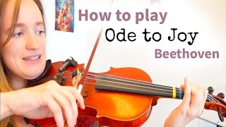 Beethoven  Ode to Joy Simple Version  Easy Beginners Song  Violin Tutorial [upl. by Walden]