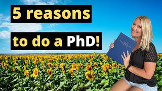 5 IMPORTANT Reasons Why YOU Should do a PhD [upl. by Glaab]