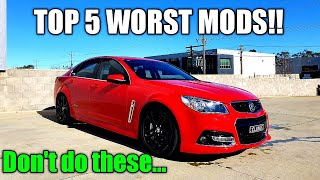 Top 5 Worst Performance Mods  VEVF Commodore [upl. by Ycnay729]