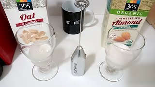 Oat Milk vs Almond Milk part 2 Frothing Test [upl. by Thilde]