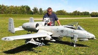 GIANT RC A10 WARTHOG WITH BRRRRT amp FLARE [upl. by Dacey223]