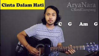 Chord Gampang Cinta Dalam Hati  Ungu by Arya Nara Tutorial Gitar Untuk Pemula [upl. by Illyes400]