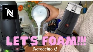 How To Foam Milk With Aeroccino 3 Make Coffee With Foam Tips amp Tricks  Easy Foamed Latte Recipe [upl. by Linetta]