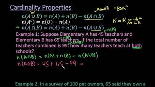 Cardinality Properties [upl. by Carina]