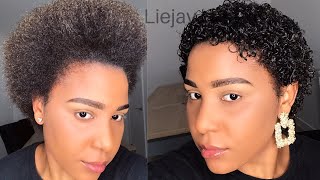 HOW TO GET CURLY HAIR IN UNDER 10 MINUTES DRY TO WET USING ECO GEL NO COMBEasy curlsLIEJAY [upl. by Anirad]