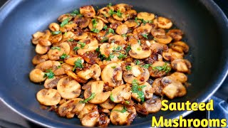 Button Mushroom Recipe  shorts  Butter Garlic Sauteed Mushrooms MySunshinesz [upl. by Dowling]