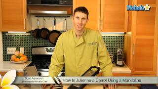 How to Julienne a Carrot Using a Mandoline [upl. by Hawkie]