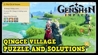 Genshin Impact Qingce Village Puzzle and Solutions The Chi of Guyun World Quest Fragment Locations [upl. by Virgilio480]