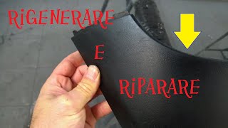 come rigenerare riparare riverniciare plastiche nere paraurti tutorial [upl. by Direj]