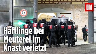 Gefängnismeuterei Polizei stürmt Knast in Thüringen  JVA Untermaßfeld [upl. by Wareing]